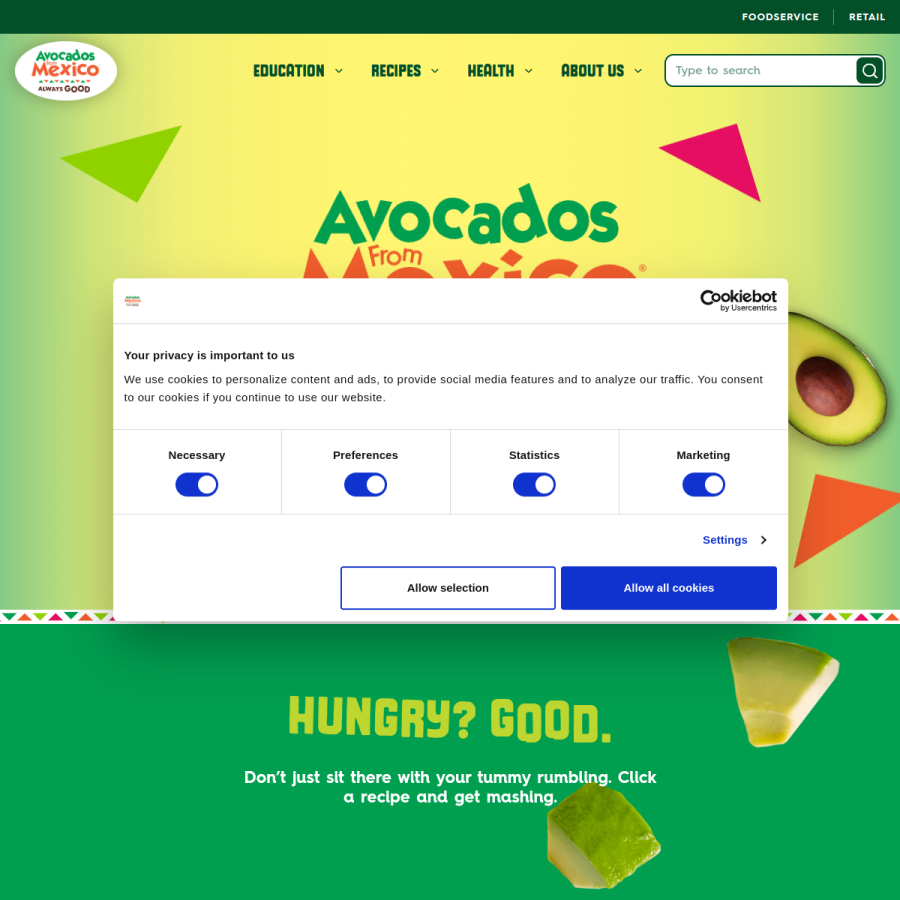 avocadosfrommexico.com homepage screenshot