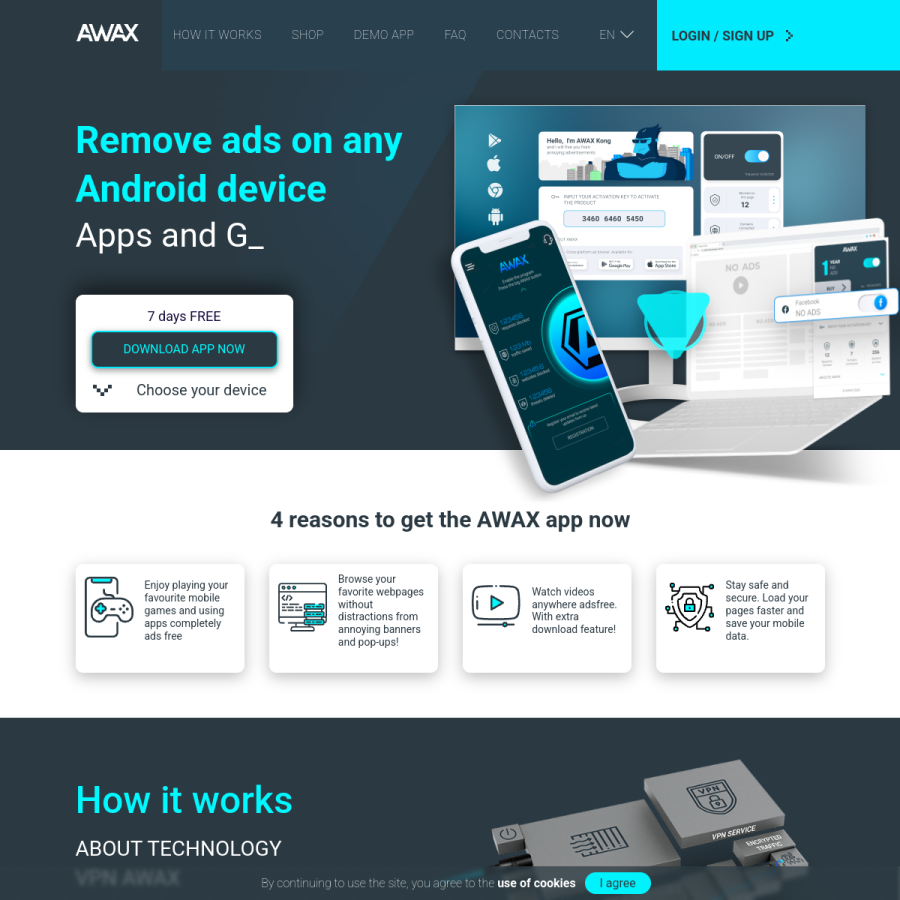 awaxtech.com homepage screenshot