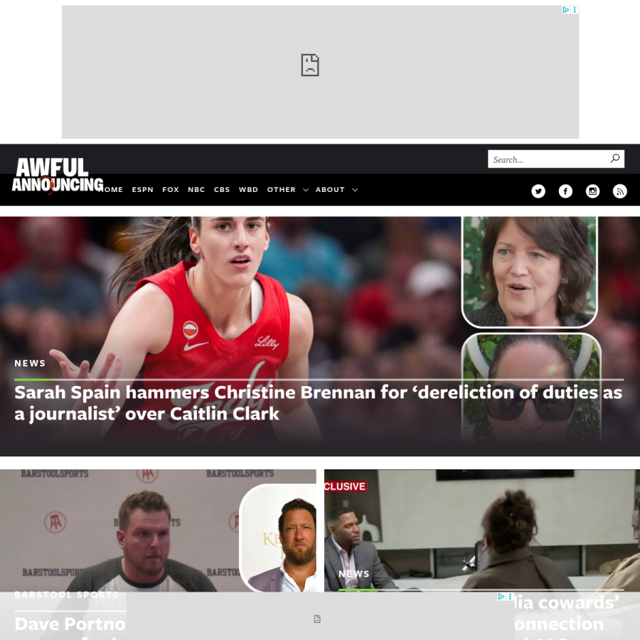awfulannouncing.com homepage screenshot
