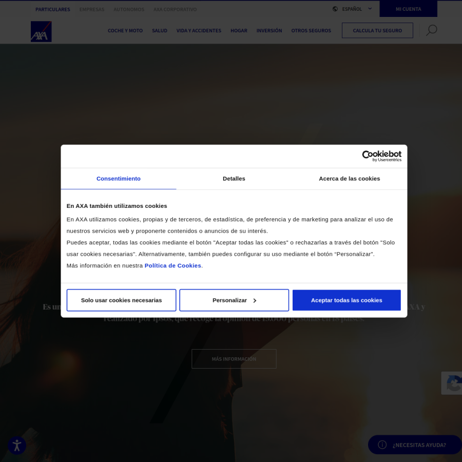 axa.es homepage screenshot