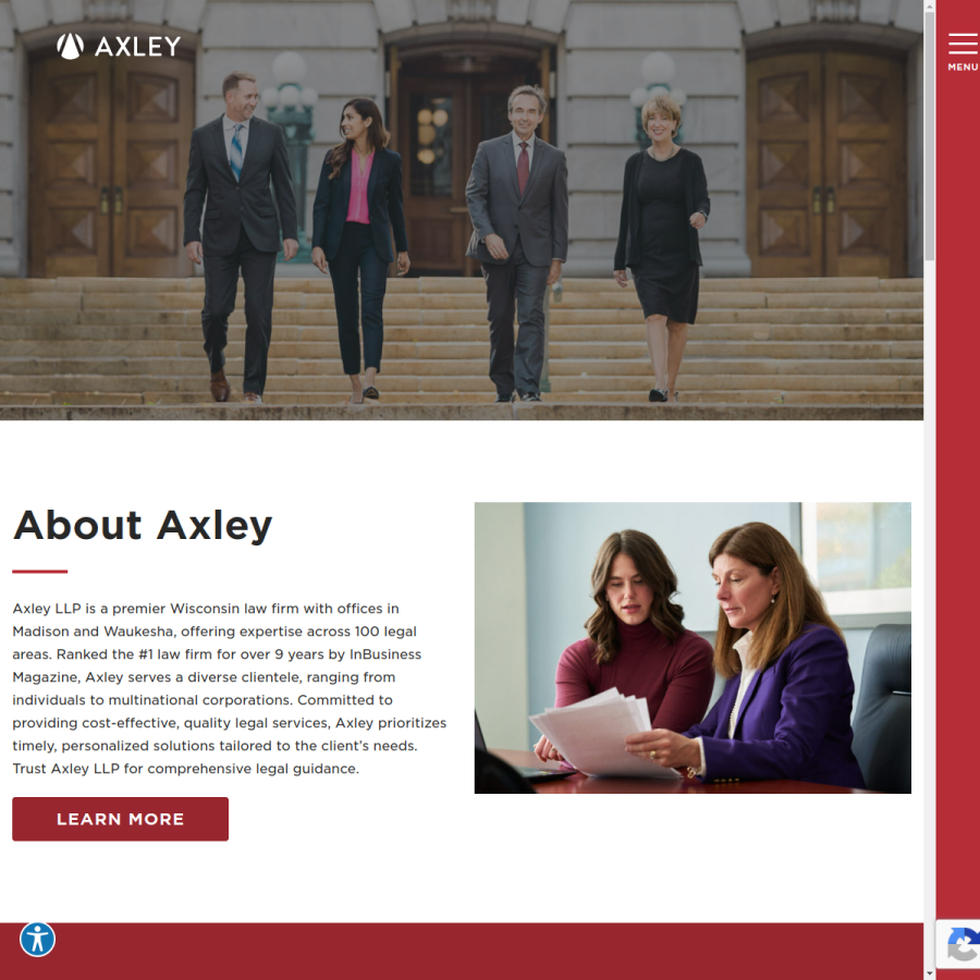 axley.com homepage screenshot