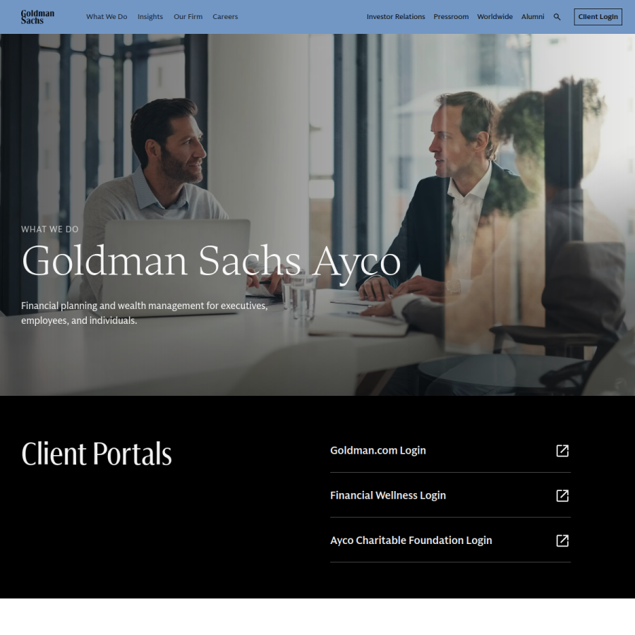 ayco.com homepage screenshot