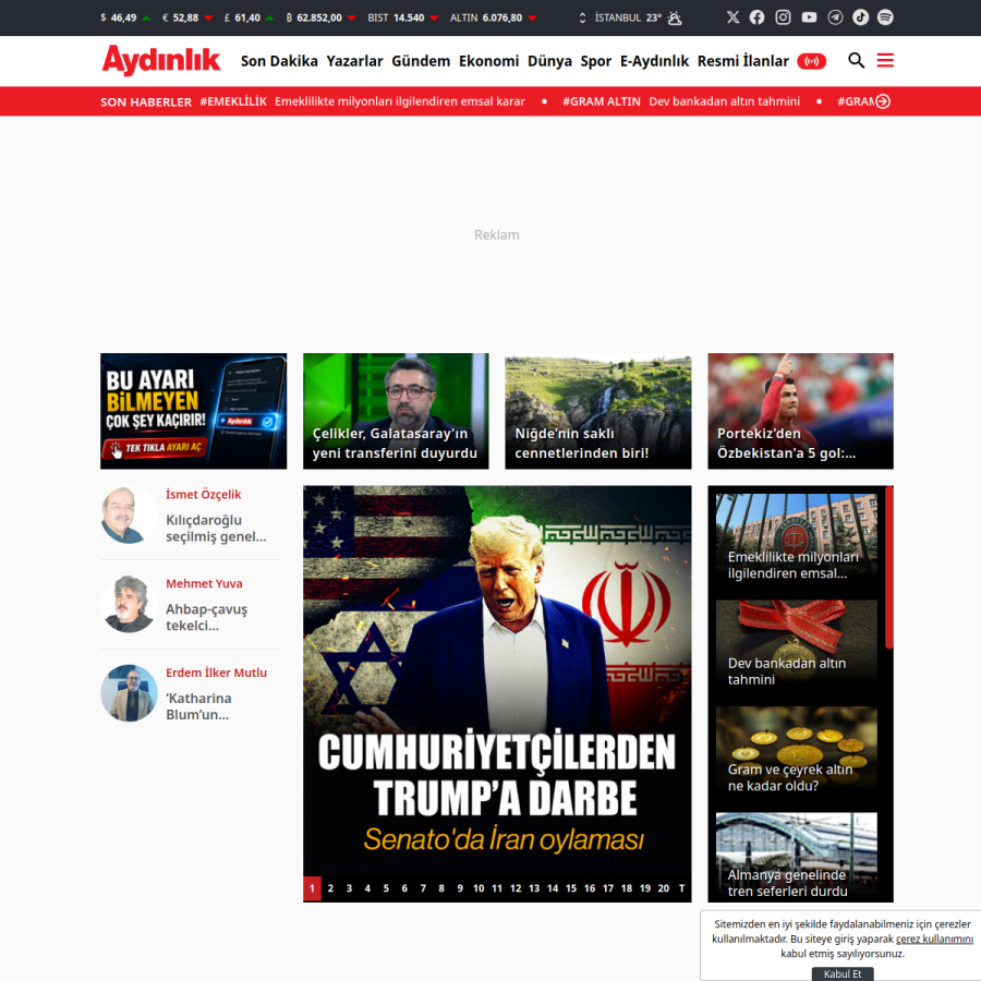 aydinlik.com.tr homepage screenshot