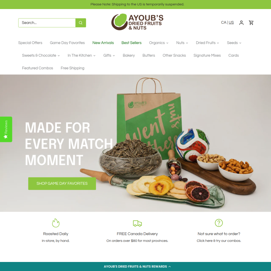 ayoubs.ca homepage screenshot