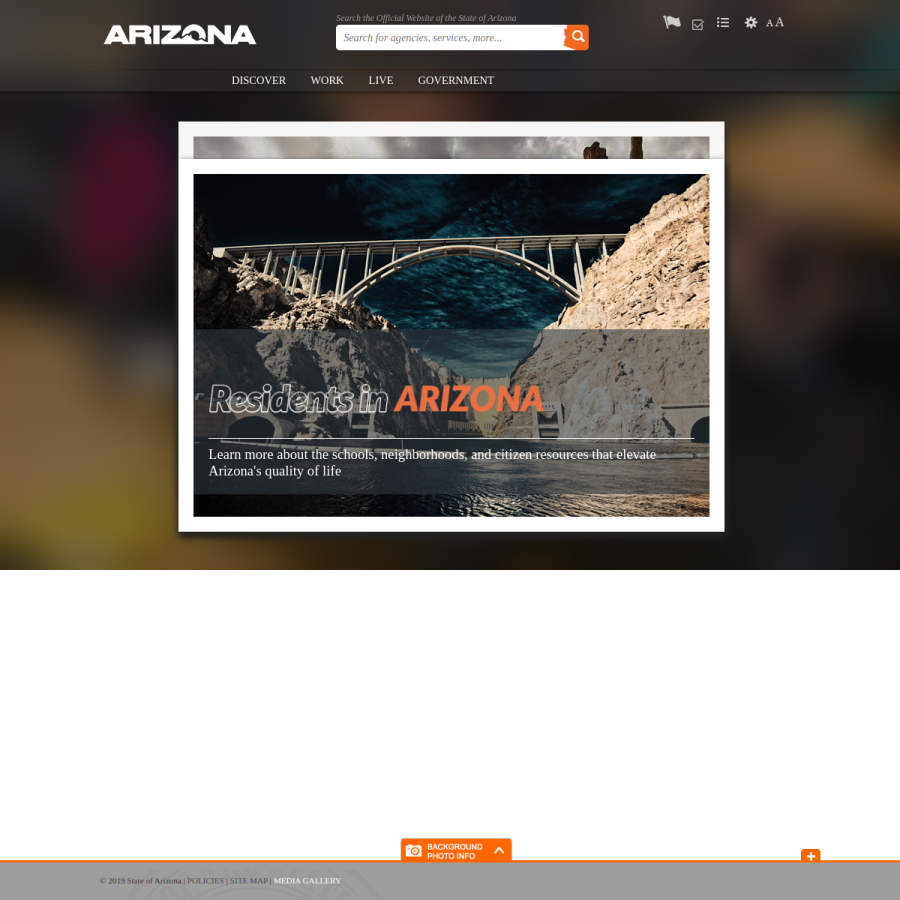 az.gov homepage screenshot