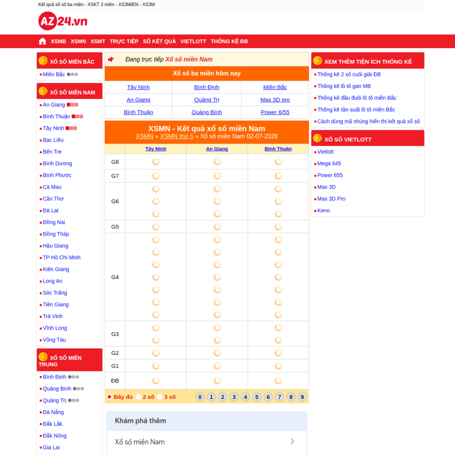 az24.vn homepage screenshot