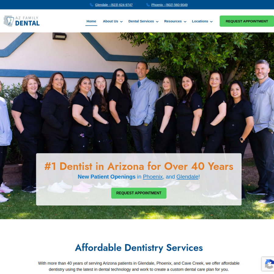 azfd.com homepage screenshot