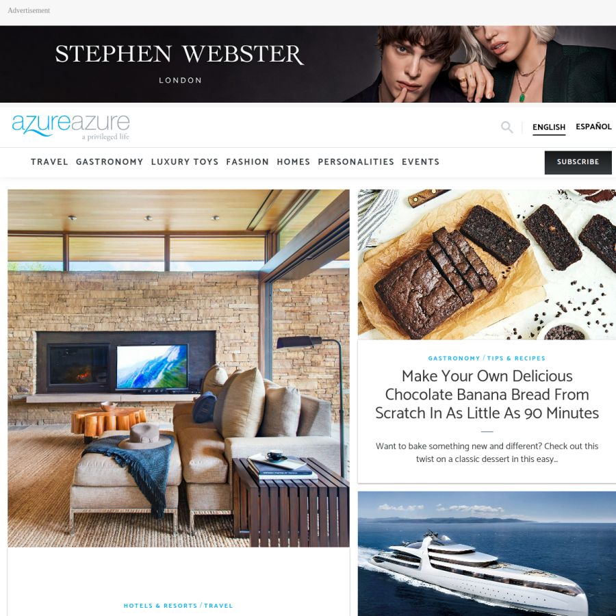 azureazure.com homepage screenshot