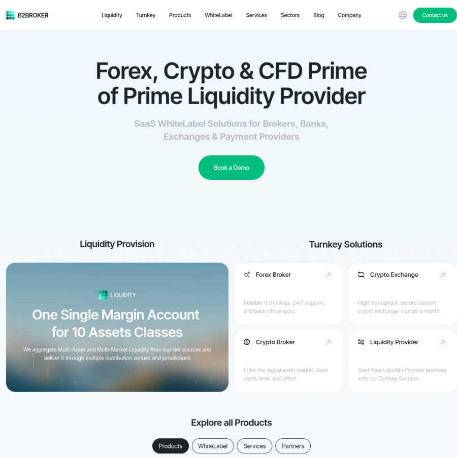 b2broker.com homepage screenshot