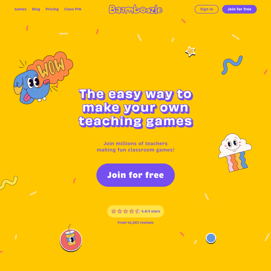 baamboozle.com homepage screenshot
