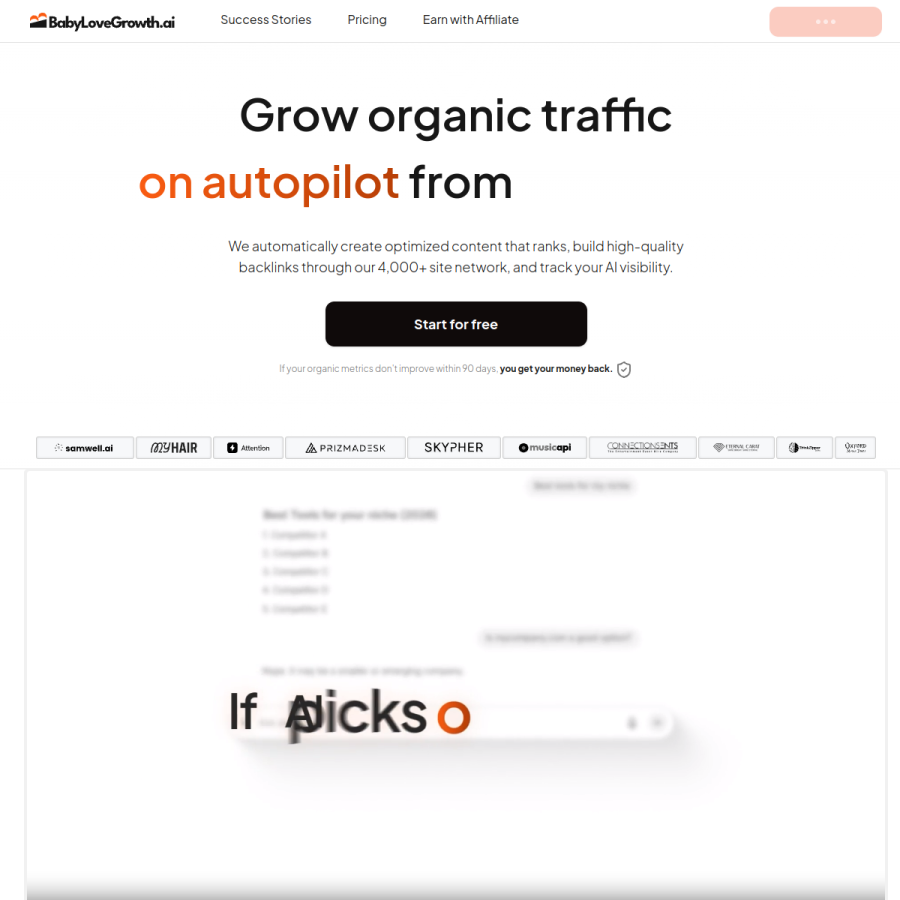 babylovegrowth.ai homepage screenshot