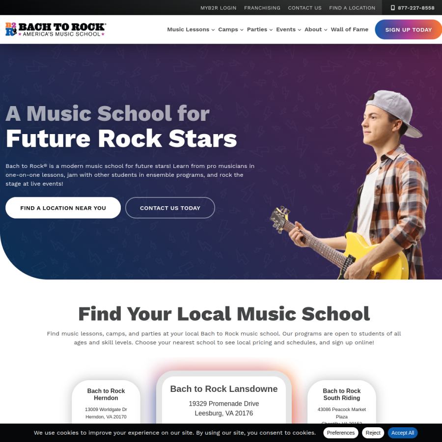 bachtorock.com homepage screenshot