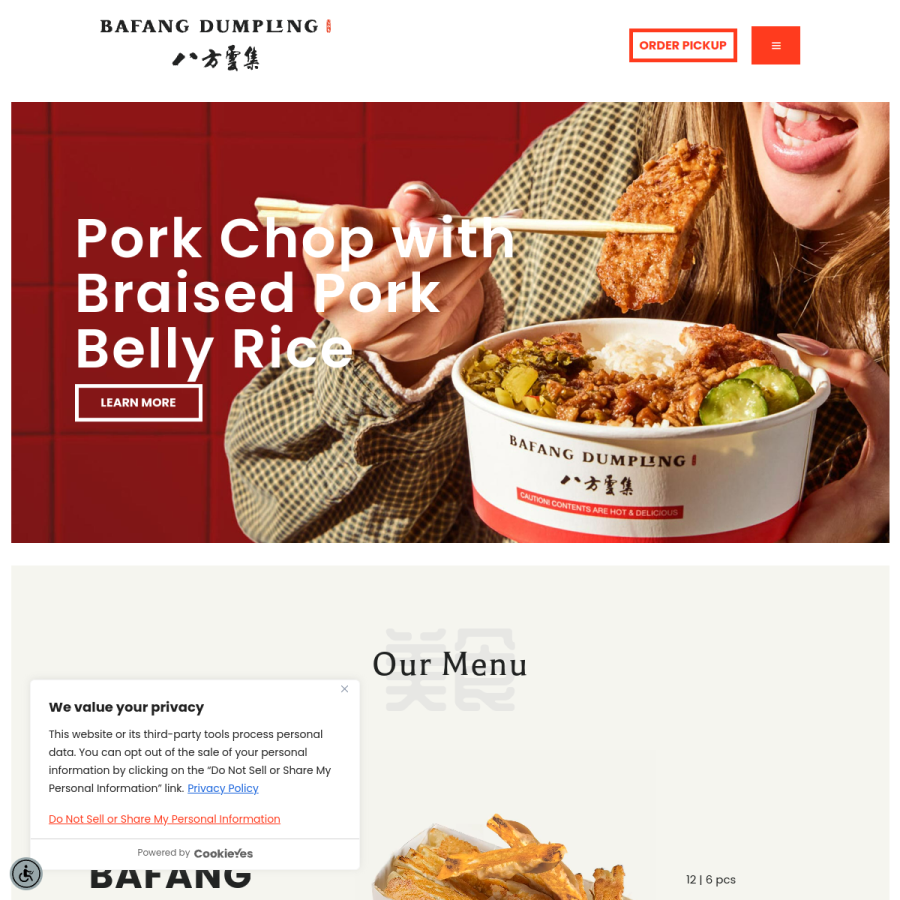 bafangdumpling.com homepage screenshot