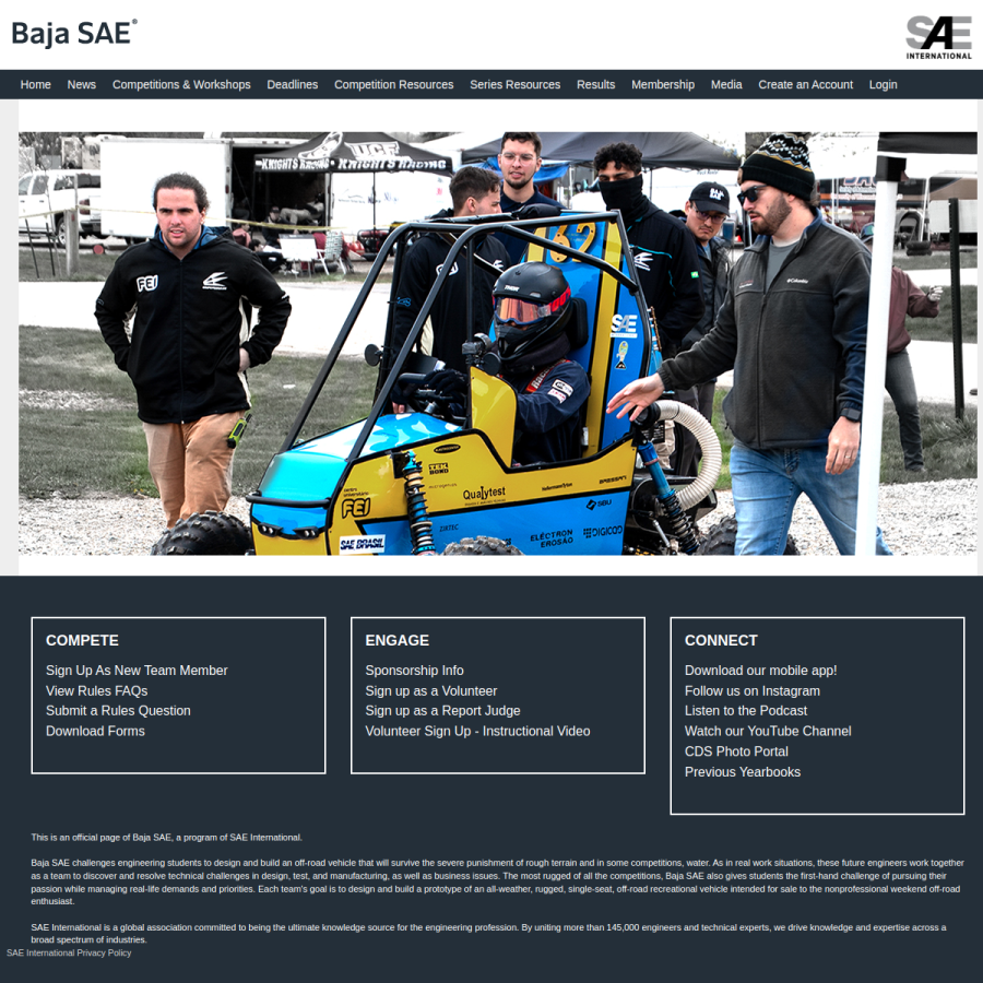 bajasae.net homepage screenshot
