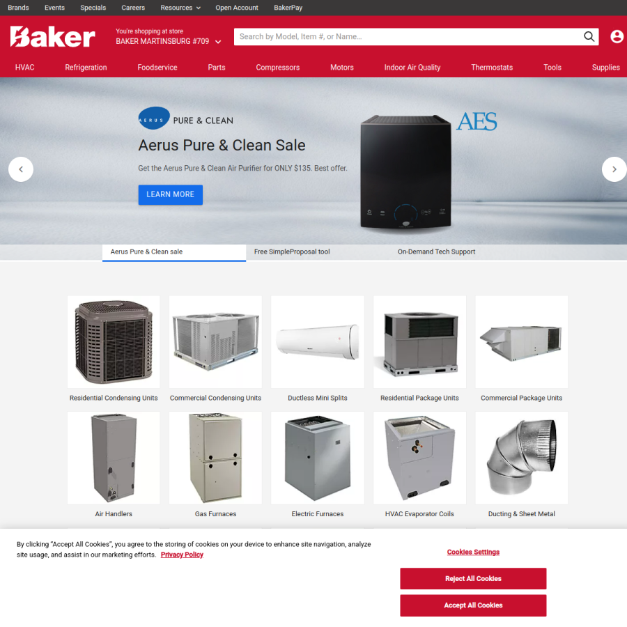 bakerdist.com homepage screenshot