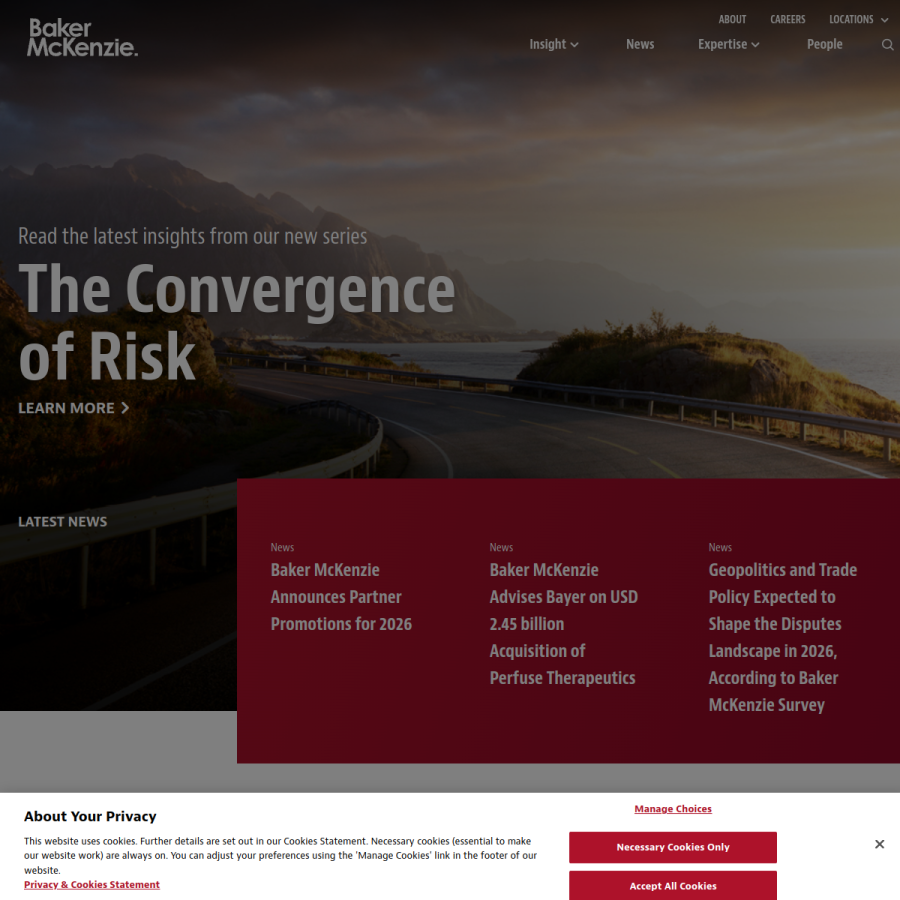bakermckenzie.com homepage screenshot