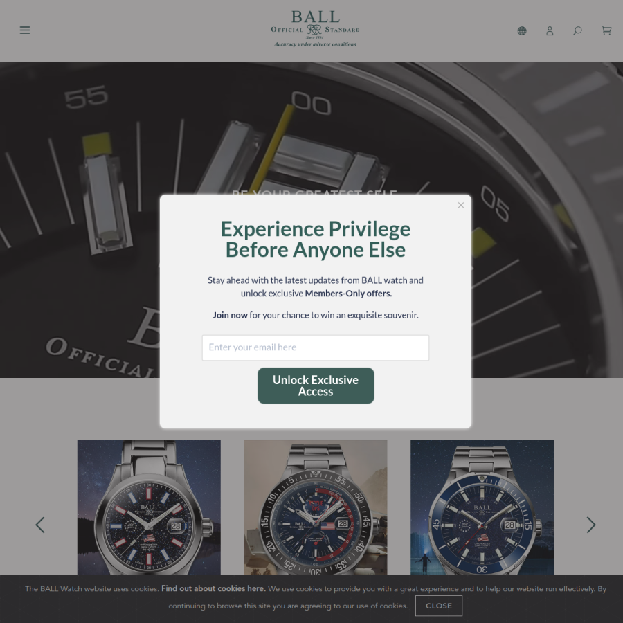 ballwatch.com homepage screenshot