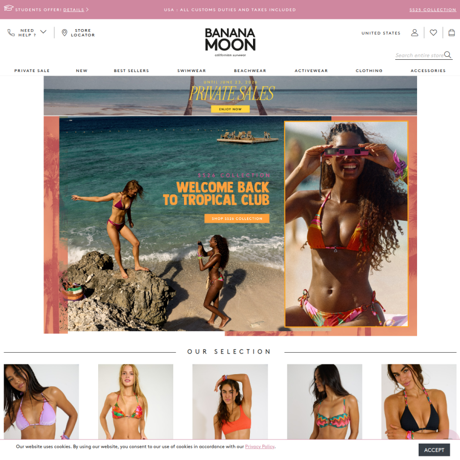bananamoon.com homepage screenshot