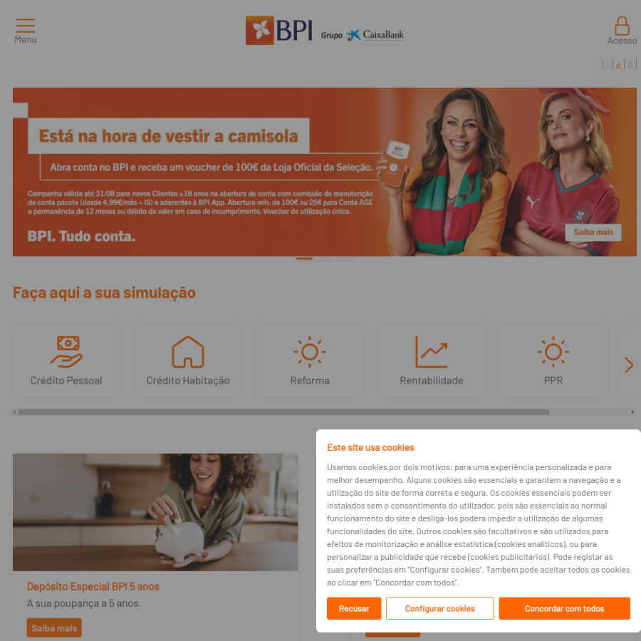 bancobpi.pt homepage screenshot