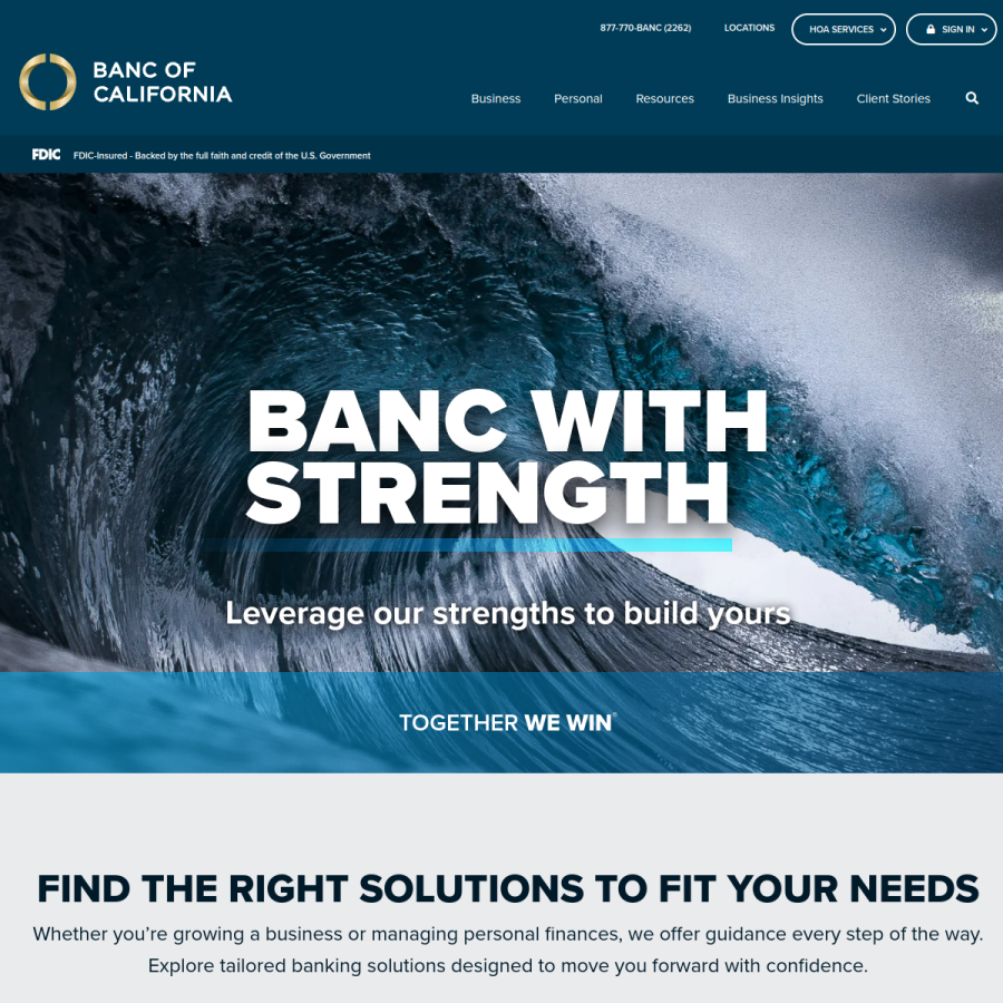 bancofcal.com homepage screenshot