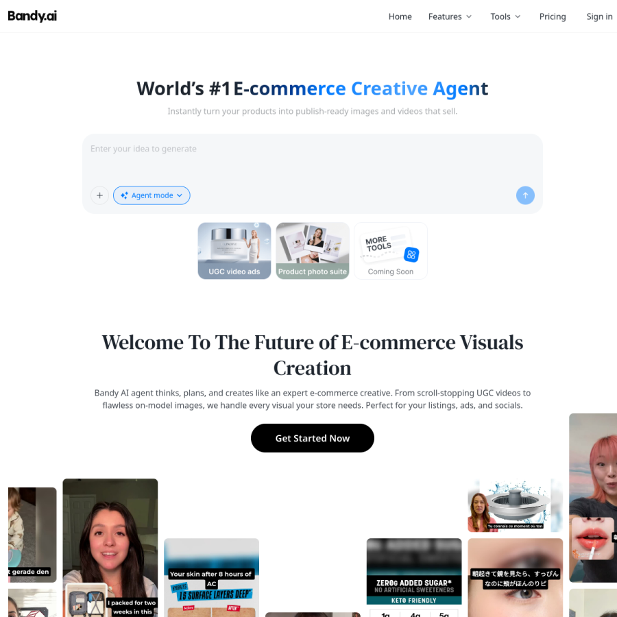 bandy.ai homepage screenshot