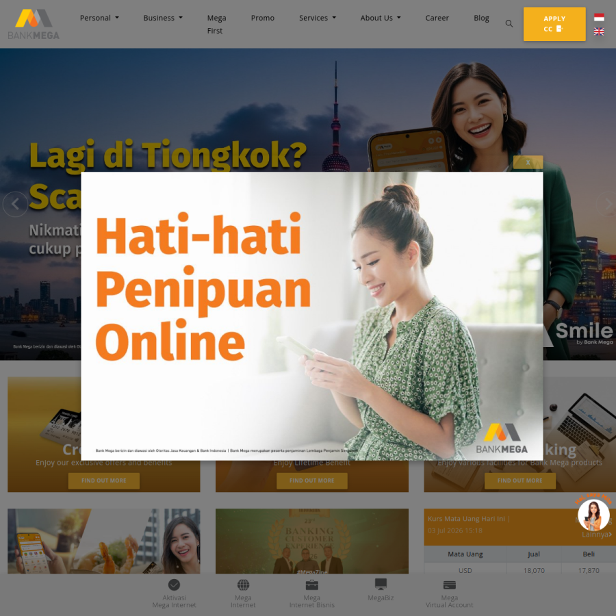 bankmega.com homepage screenshot