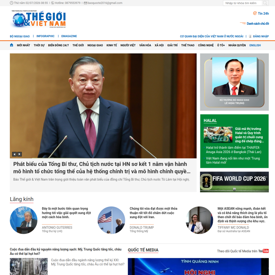 baoquocte.vn homepage screenshot