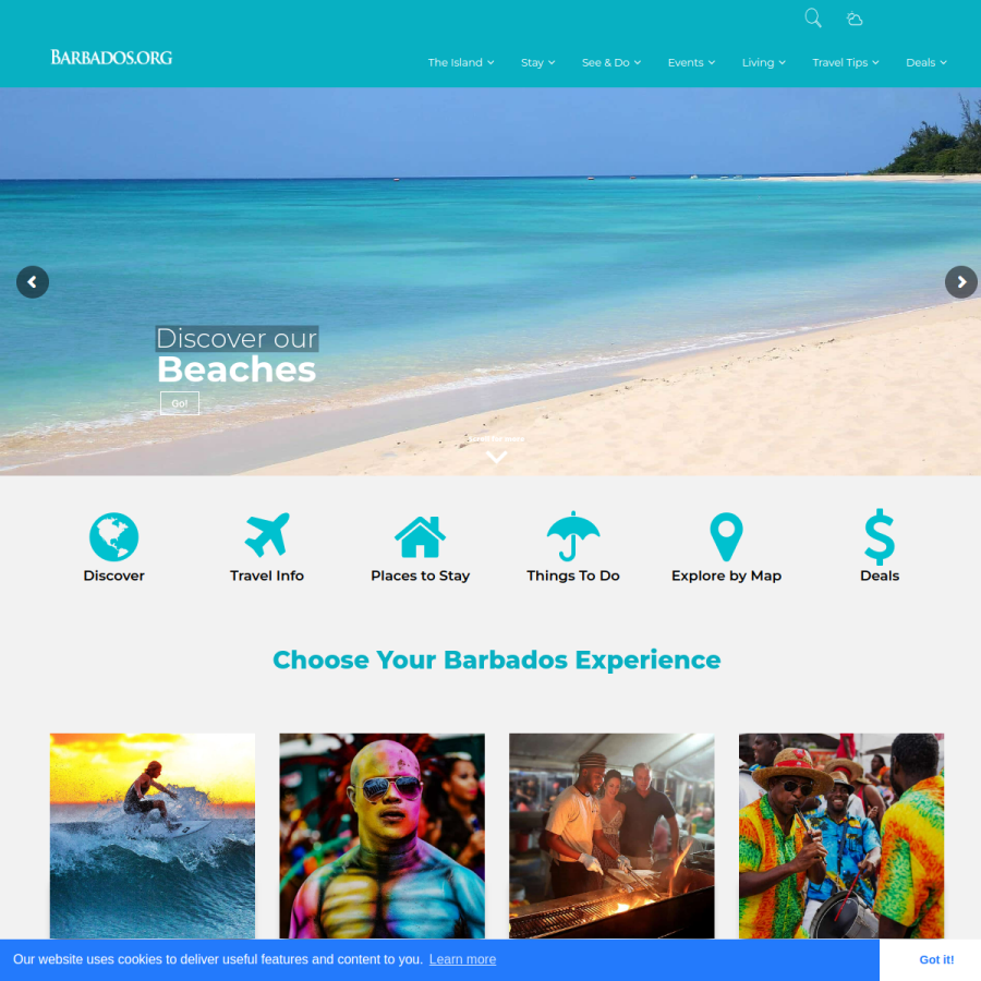 barbados.org homepage screenshot