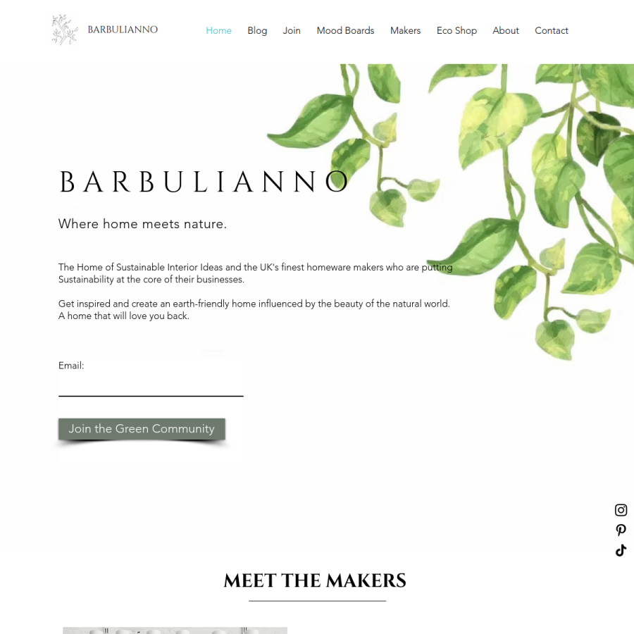 barbuliannodesign.com homepage screenshot