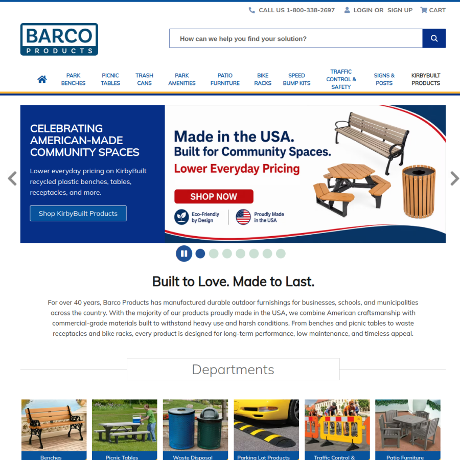 barcoproducts.com homepage screenshot