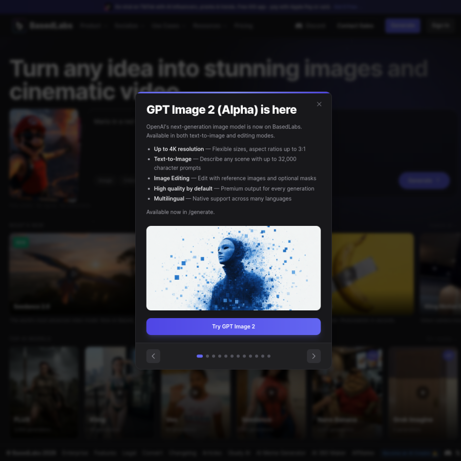 basedlabs.ai homepage screenshot