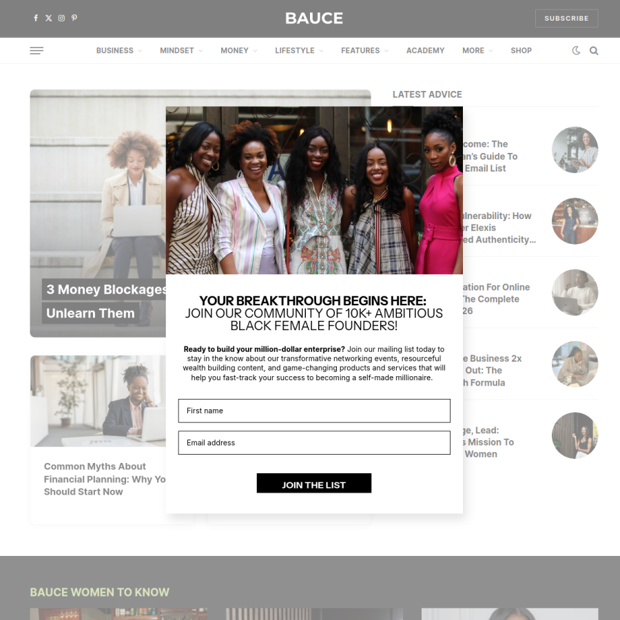 baucemag.com homepage screenshot