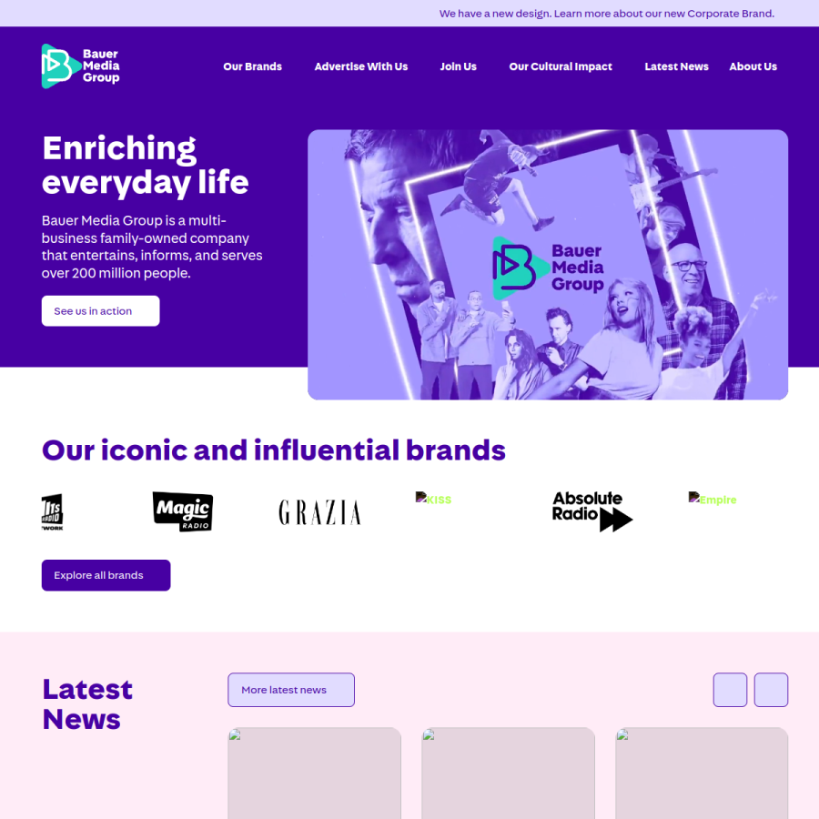 bauermedia.co.uk homepage screenshot