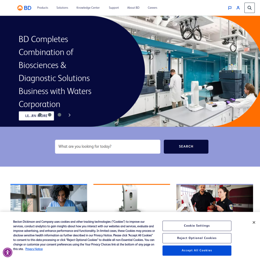 bd.com homepage screenshot