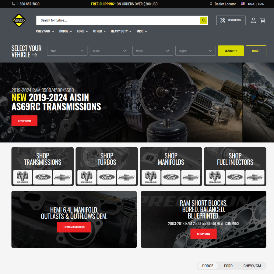 bddiesel.com homepage screenshot