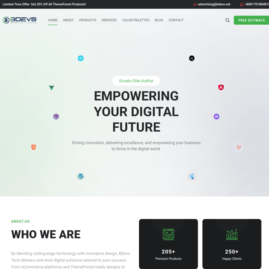 bdevs.net homepage screenshot
