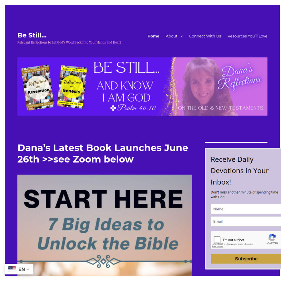 be-still.org homepage screenshot