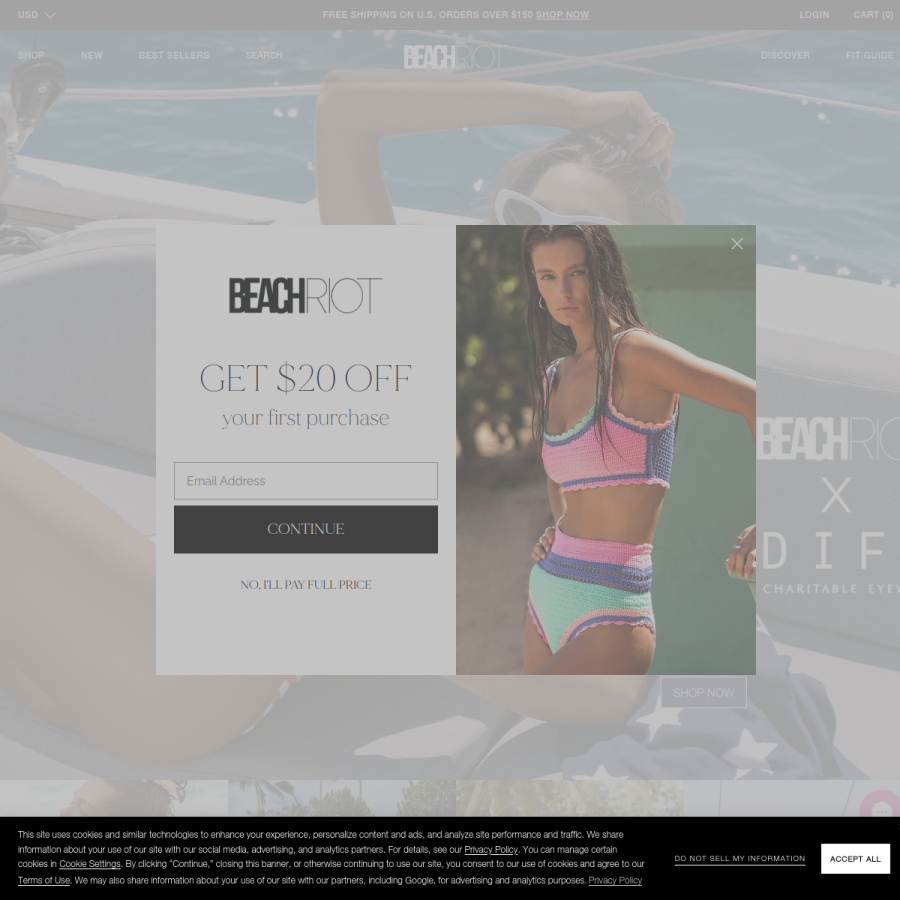 beachriot.com homepage screenshot