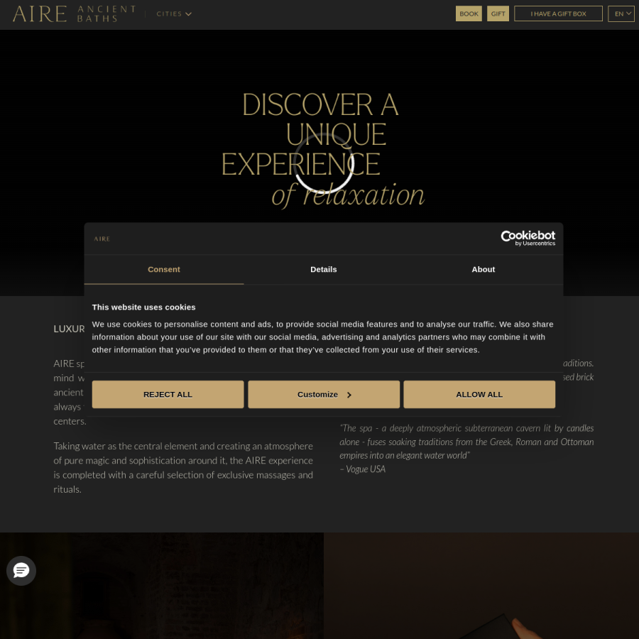 beaire.com homepage screenshot