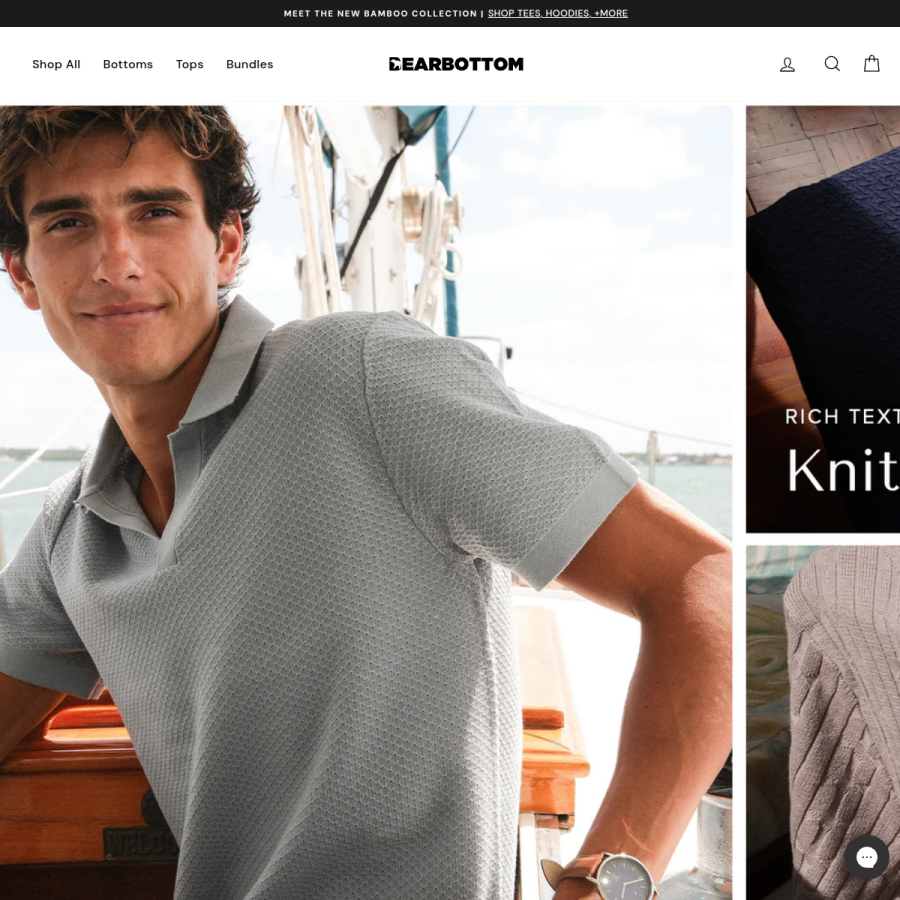 bearbottomclothing.com homepage screenshot