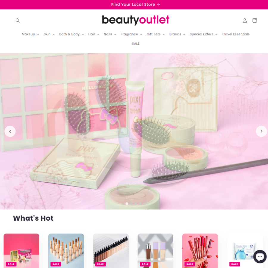 beautyoutlet.co.uk homepage screenshot