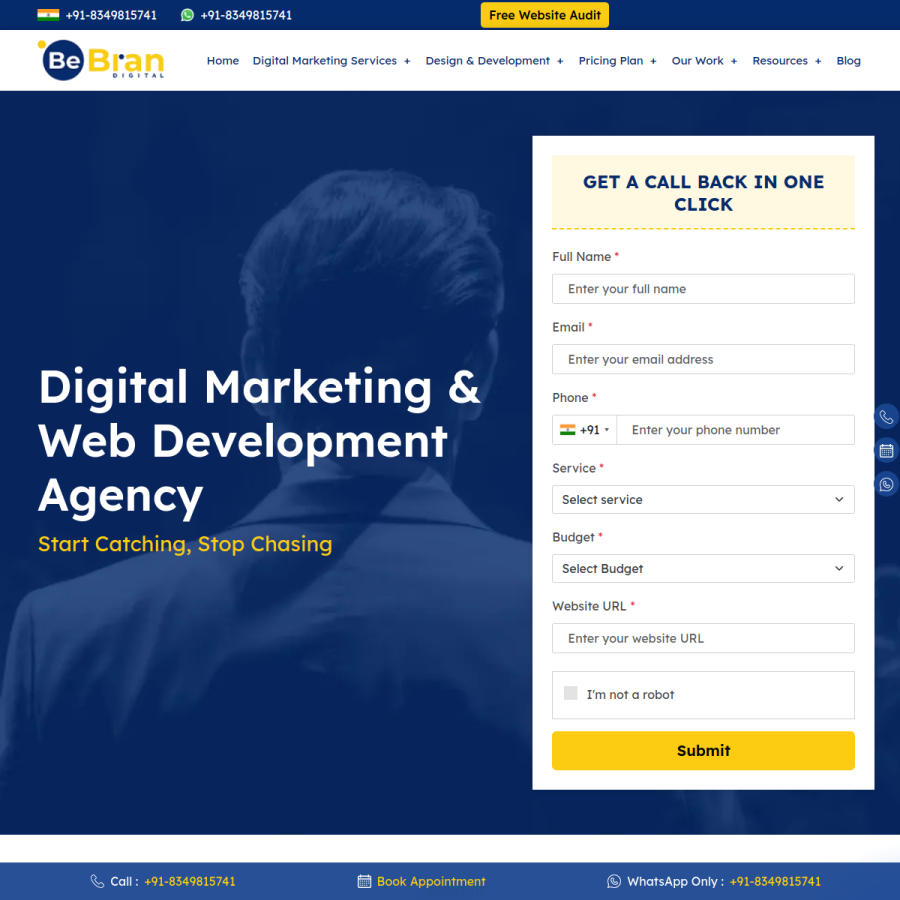 bebran.com homepage screenshot