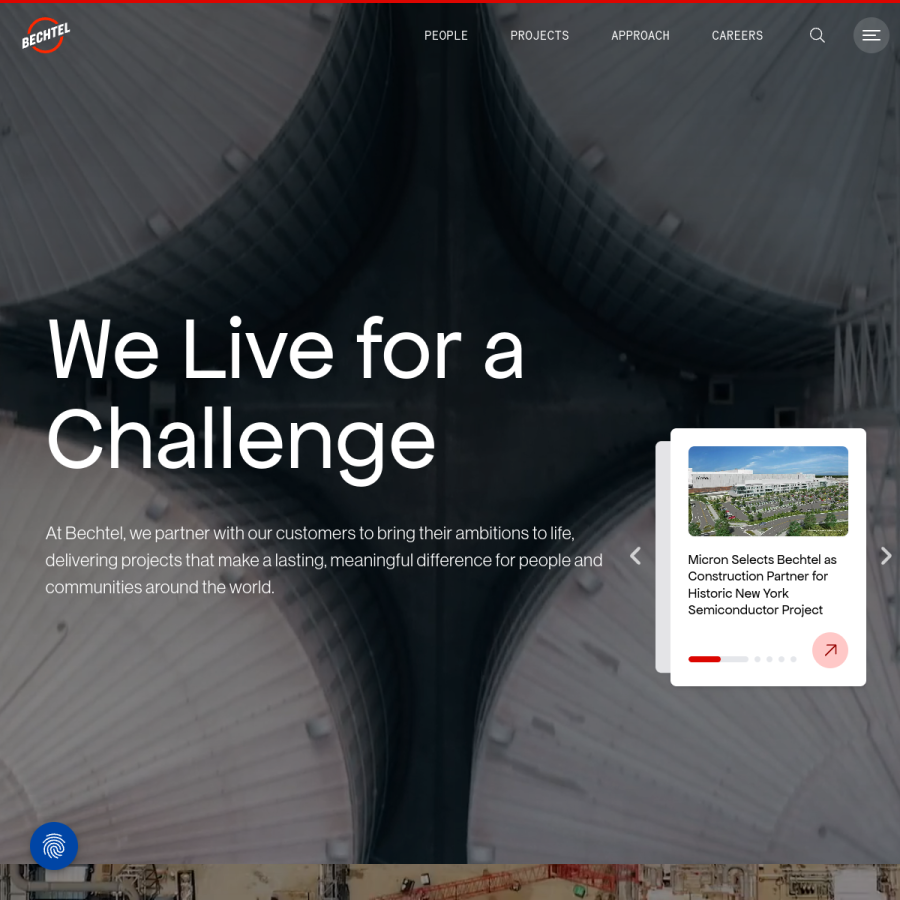 bechtel.com homepage screenshot