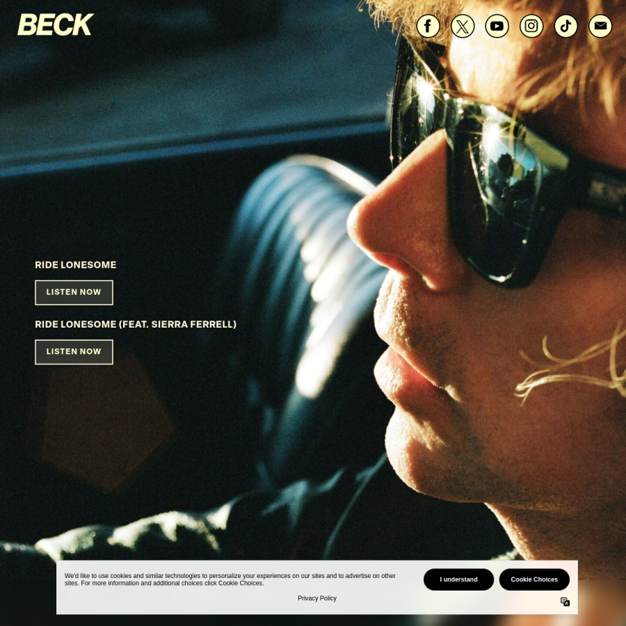 beck.com homepage screenshot