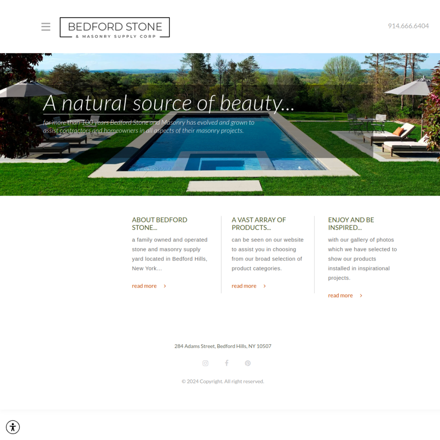 bedfordstone.com homepage screenshot
