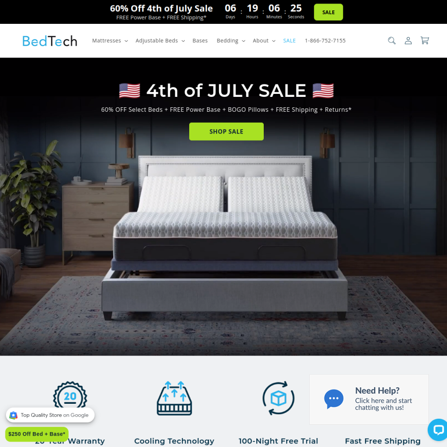 bedtech.com homepage screenshot