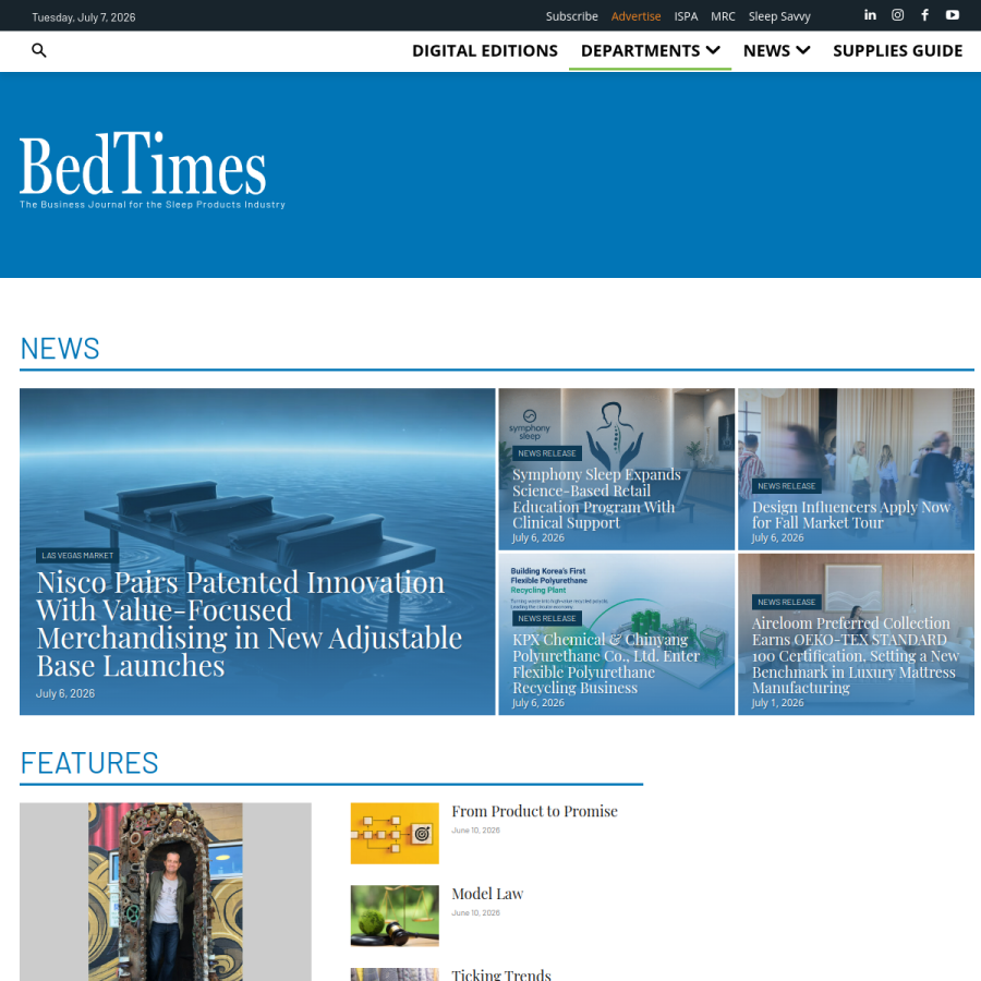 bedtimesmagazine.com homepage screenshot