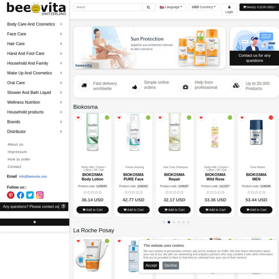 beeovita.com homepage screenshot