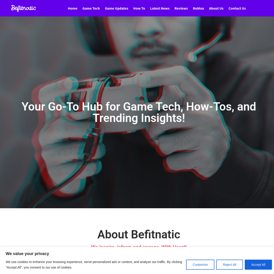 befitnatic.com homepage screenshot