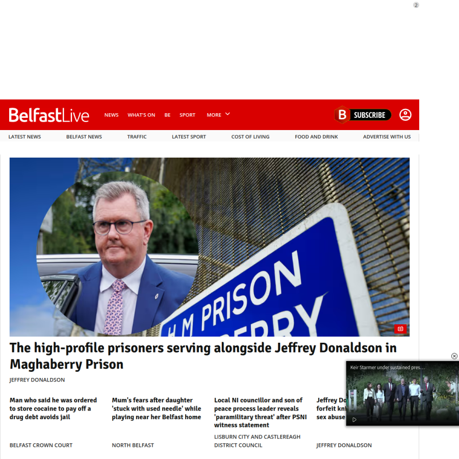 belfastlive.co.uk homepage screenshot